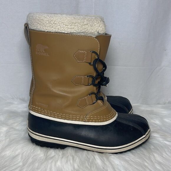 Sorel Caribou Waterproof Brown Winter Snow Boots Sz 5 - Picture 4 of 6